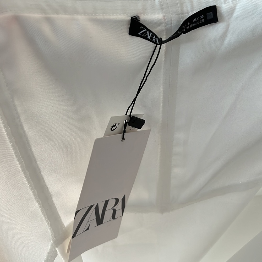 Zara Straight Neck Underwire Wrap Front Mini Dress - Picture 9 of 9